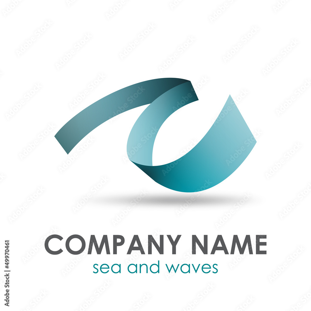 Vector logo sea and waves