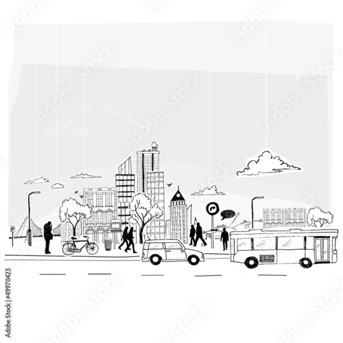 Paper City Vector