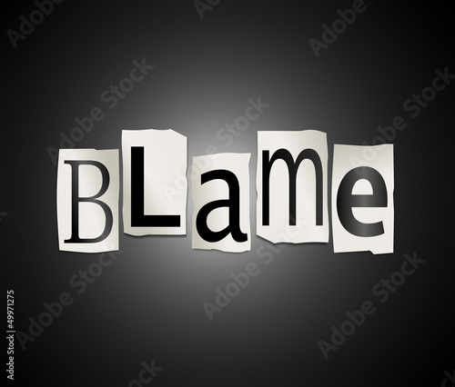 Fényképezés Blame concept.