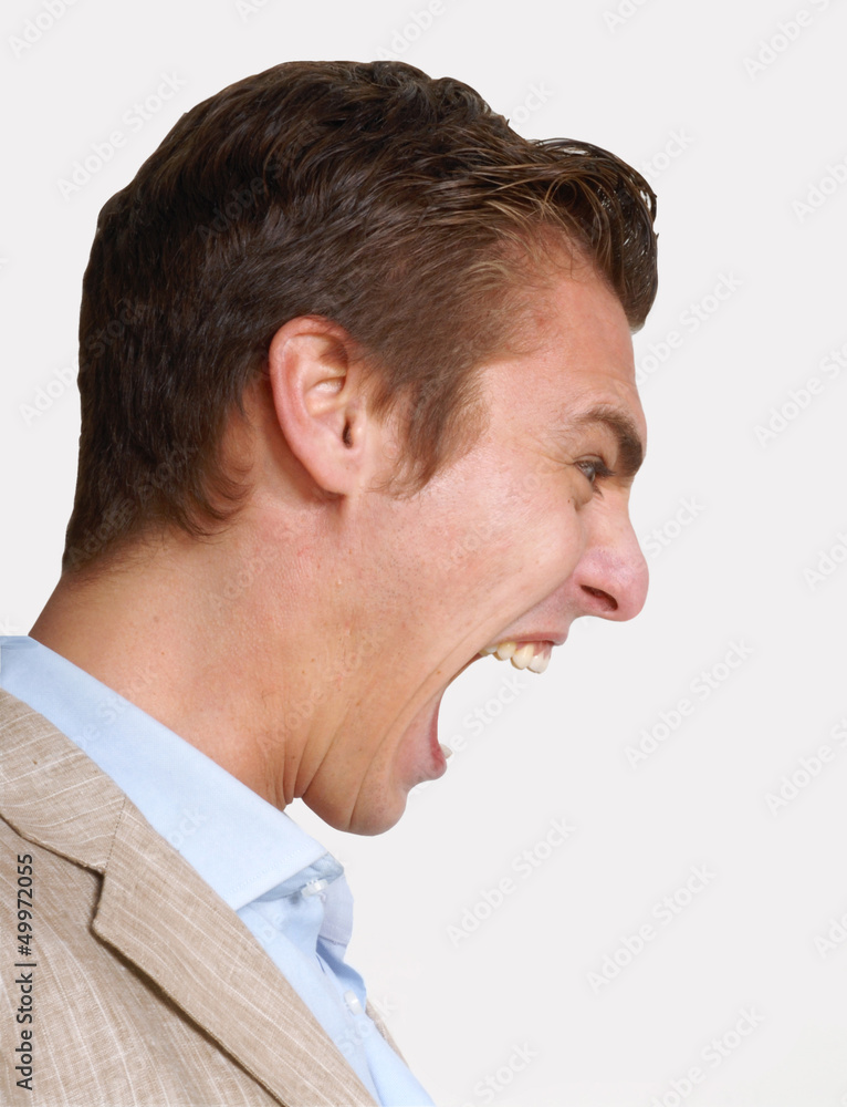 Fototapeta premium Hombre joven disgustado,molesto.