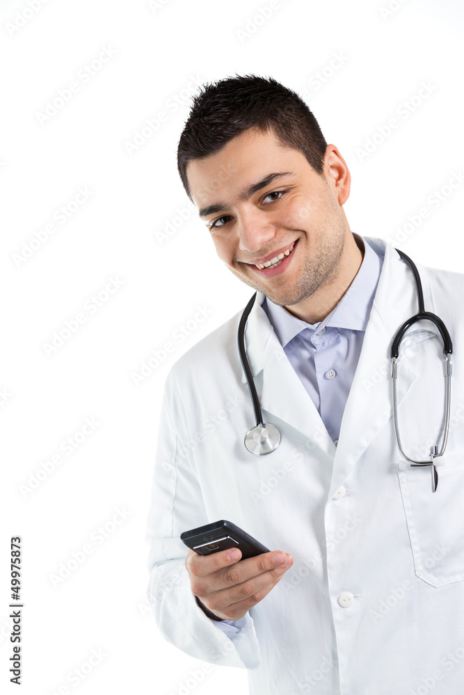 Doctor and phone Doctor and phone
