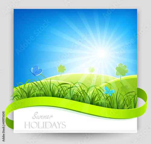 Summer holiday banner. Vector