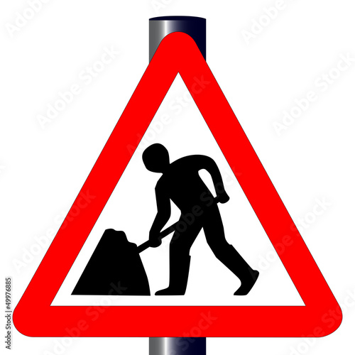 Men at Work Traffic Sign