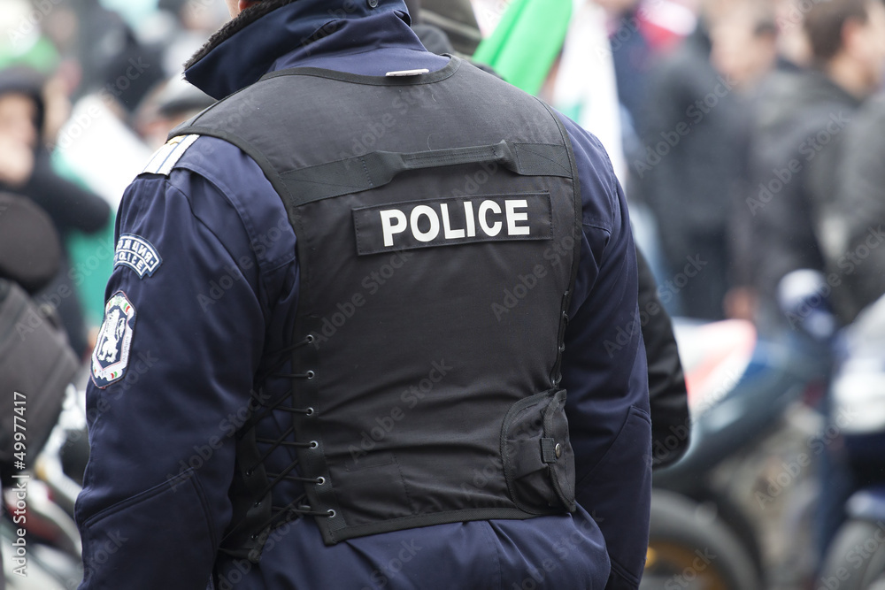 detail of a police officer detail of a police officer