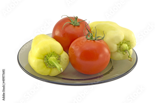 Tomatoes and bell peppers