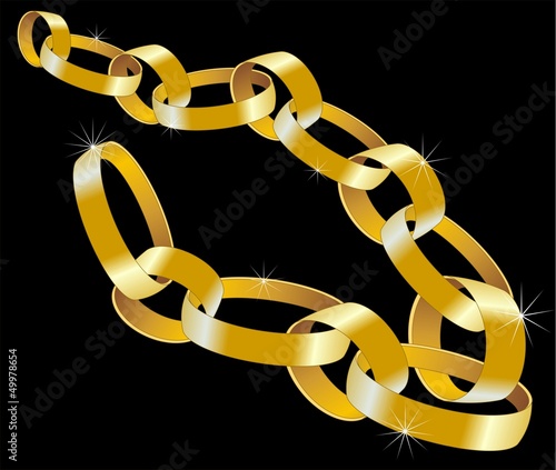 gold chain - 3D concept