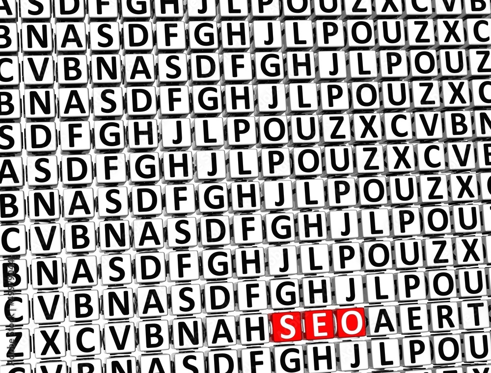 3D Word Seo inside different letters blocks 3D Word Seo inside different letters blocks