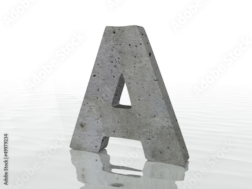 3D render of the text A