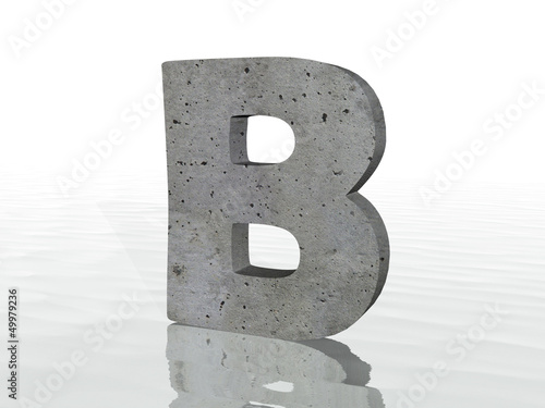 3D render of the text B
