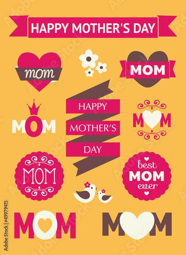 Mother's Day Design Elements