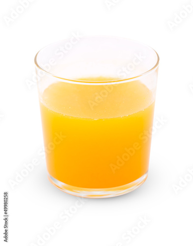 side view of orange juice
