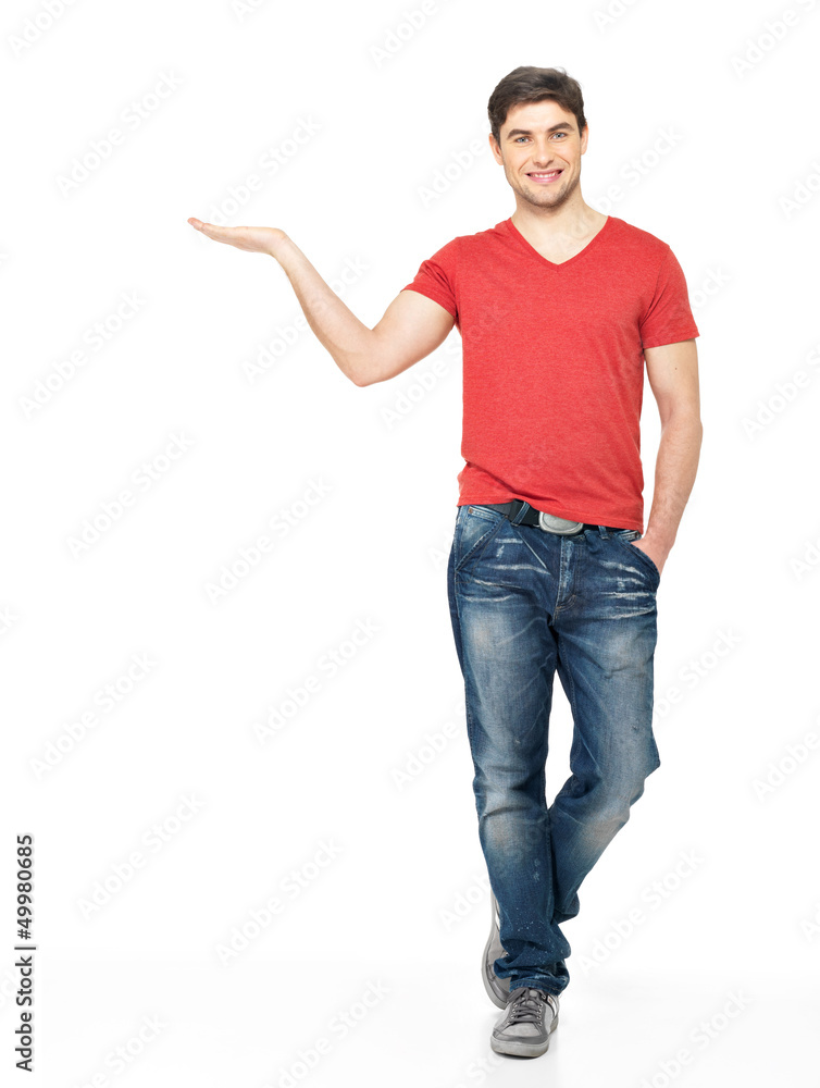 man holds something on palm man holds something on palm