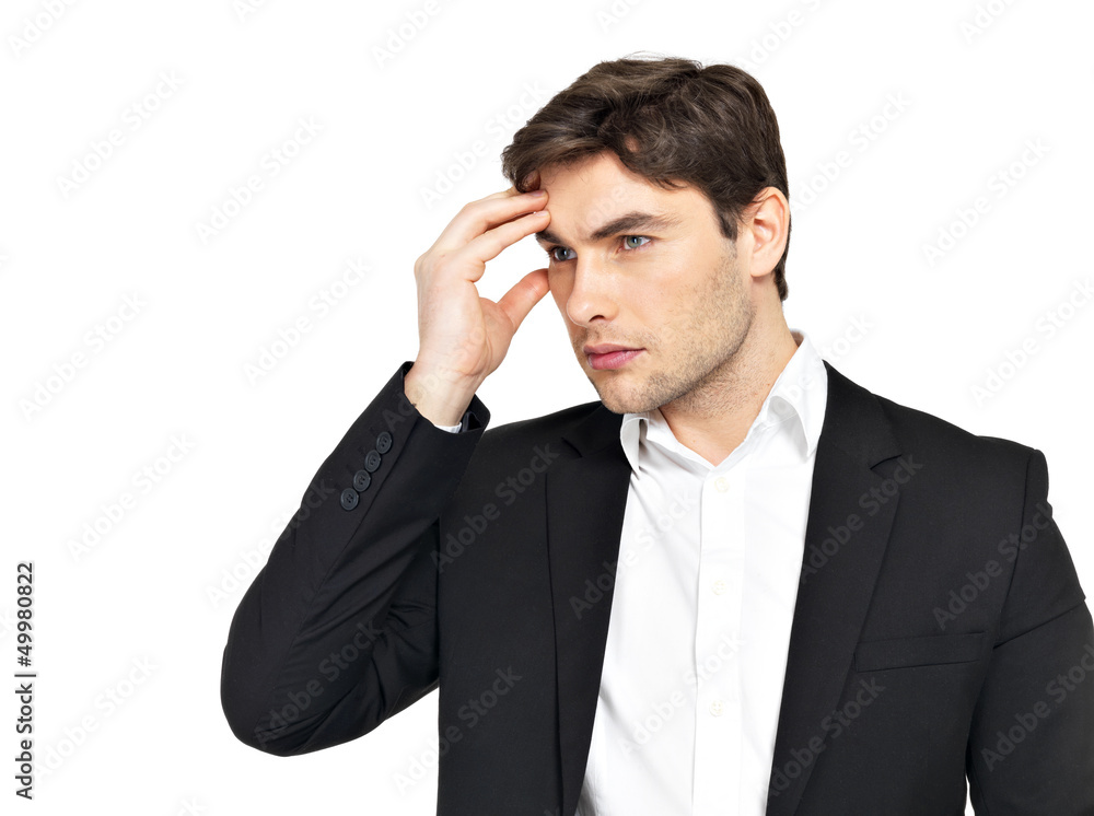 Portrait of the thinking businessman Portrait of the thinking businessman