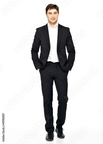 Portrait of smiling businessman in black suit © Valua Vitaly