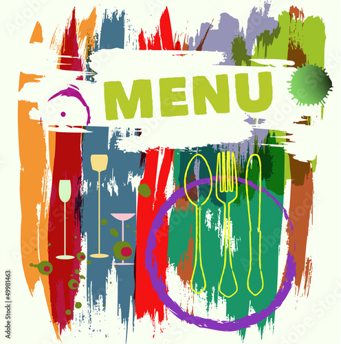 Menu card design, vector illustration