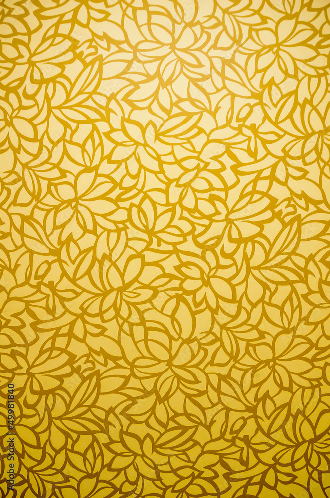 Golden flora background Golden flora background