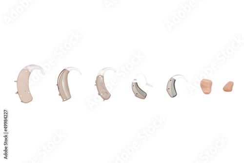 hearing aids, different kinds photo
