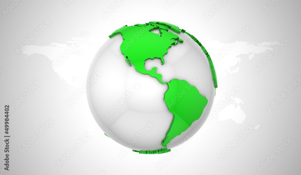 Obraz premium Globe. Gray background, 3d render