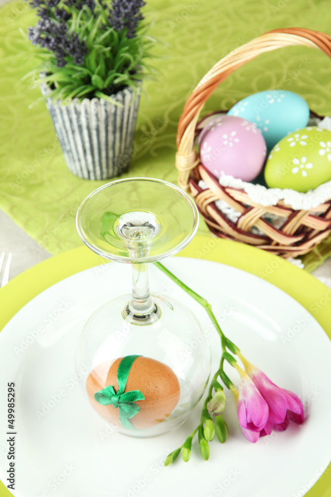 Easter table setting Easter table setting