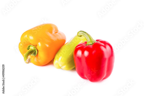 Colored sweet peppers. Health eating concept, diet.