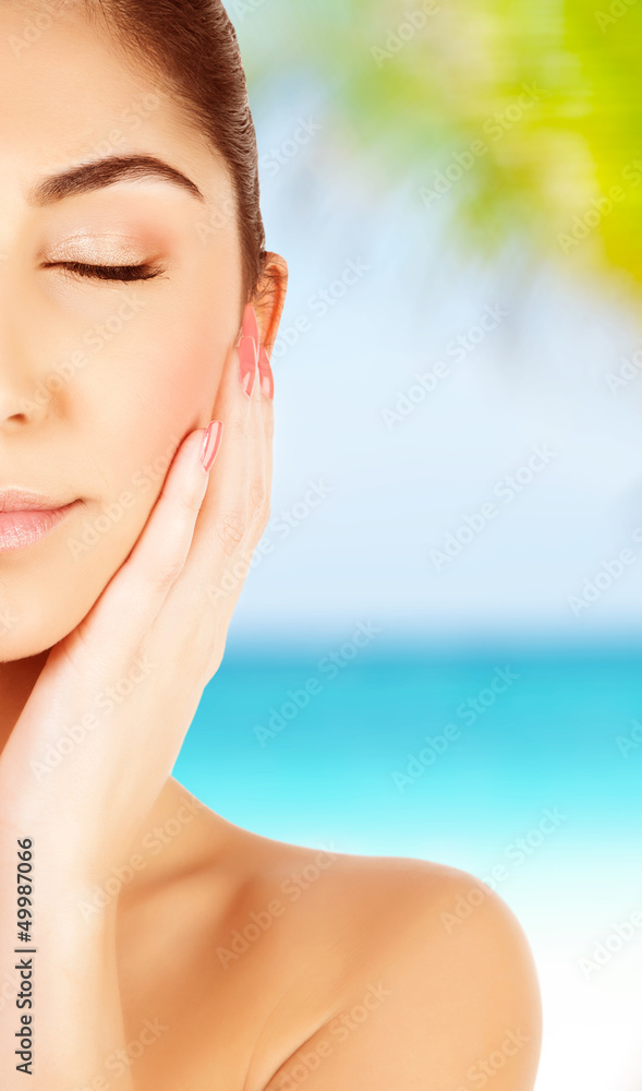 Girl on spa resort Girl on spa resort