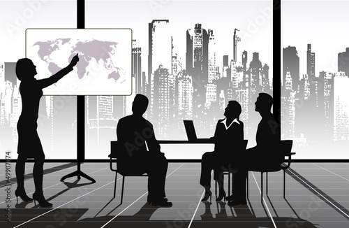 on the image it is presented presentation of the businessman