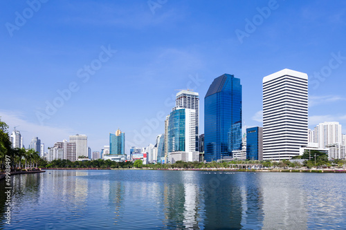 Modern business area in Bangkok  Thailand