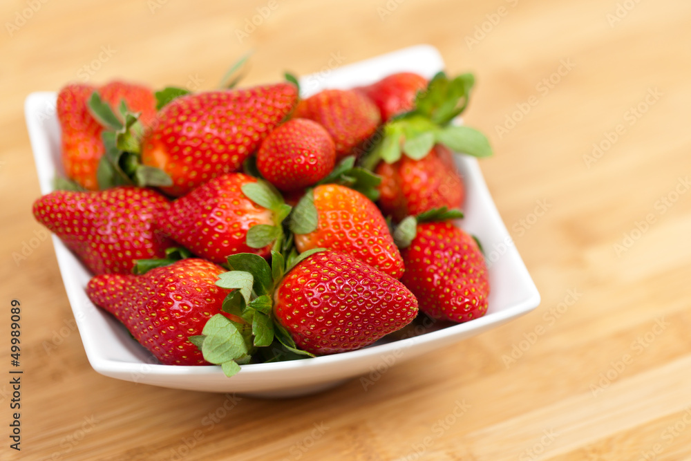 Strawberries in a small bowl Strawberries in a small bowl
