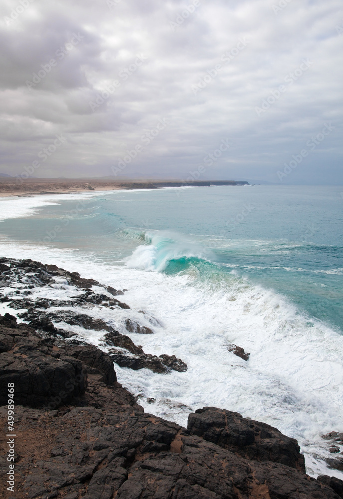 Eroded steep west coast of Fuerteventura