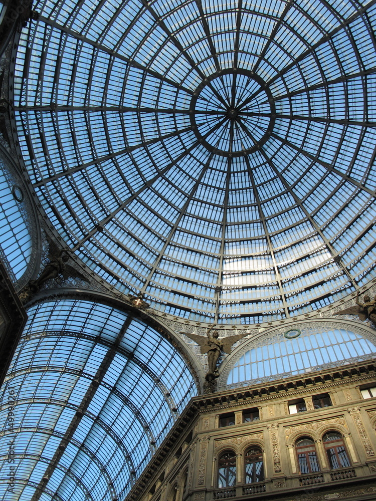 Ceiling of Galleria del Plebiscito (Mall) - Naples