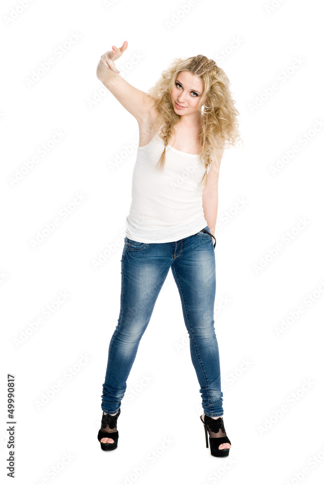 Blonde girl dancing hip hop Blonde girl dancing hip hop