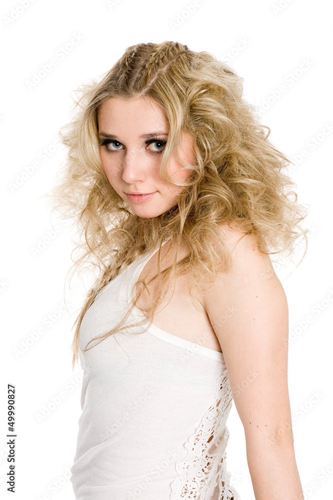 Young beautiful girl with blond Young beautiful girl with blond