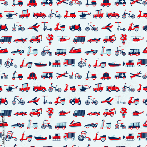 seamless retro transport pattern