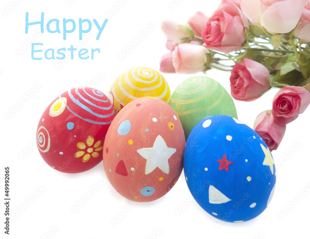 Easter eggs and roses Easter eggs and roses