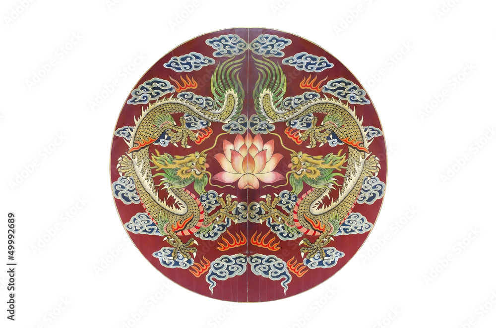 chinese dragon on door chinese dragon on door