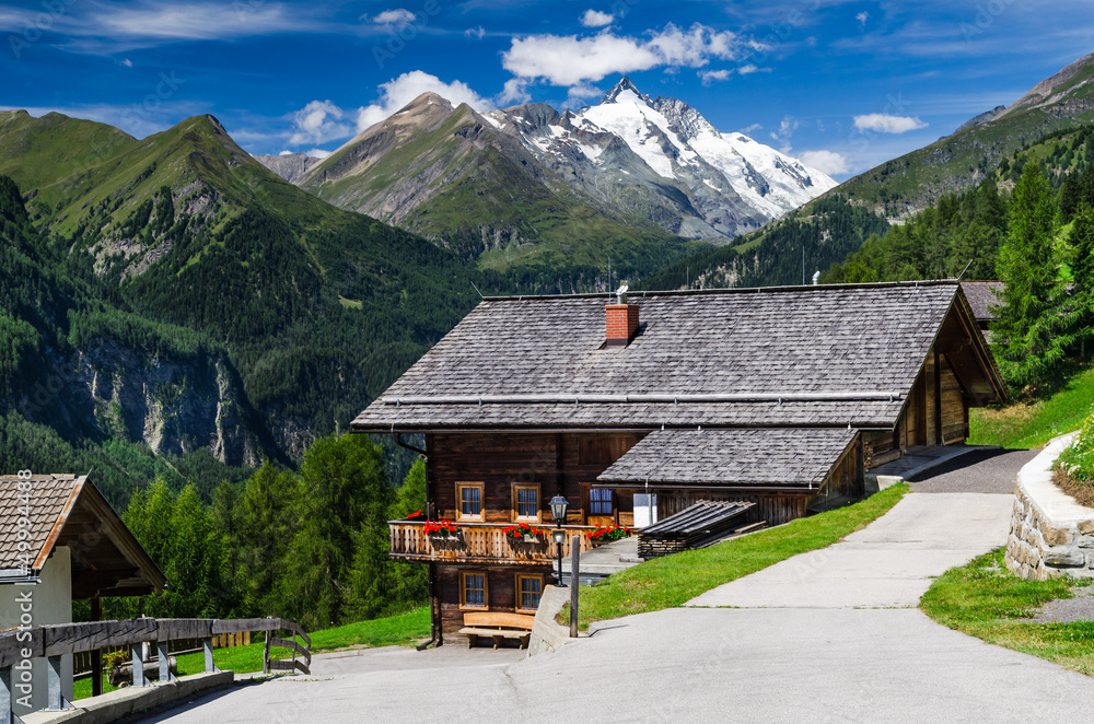 Tirol Alps landscape in Austria with Grossglockner mountain Tirol Alps landscape in Austria with Grossglockner mountain