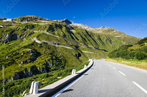Obraz na płótnie Furkapass road in Swiss Alps, Switzerland w salonie