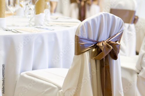 an image of tables setting at a luxury wedding hall photo