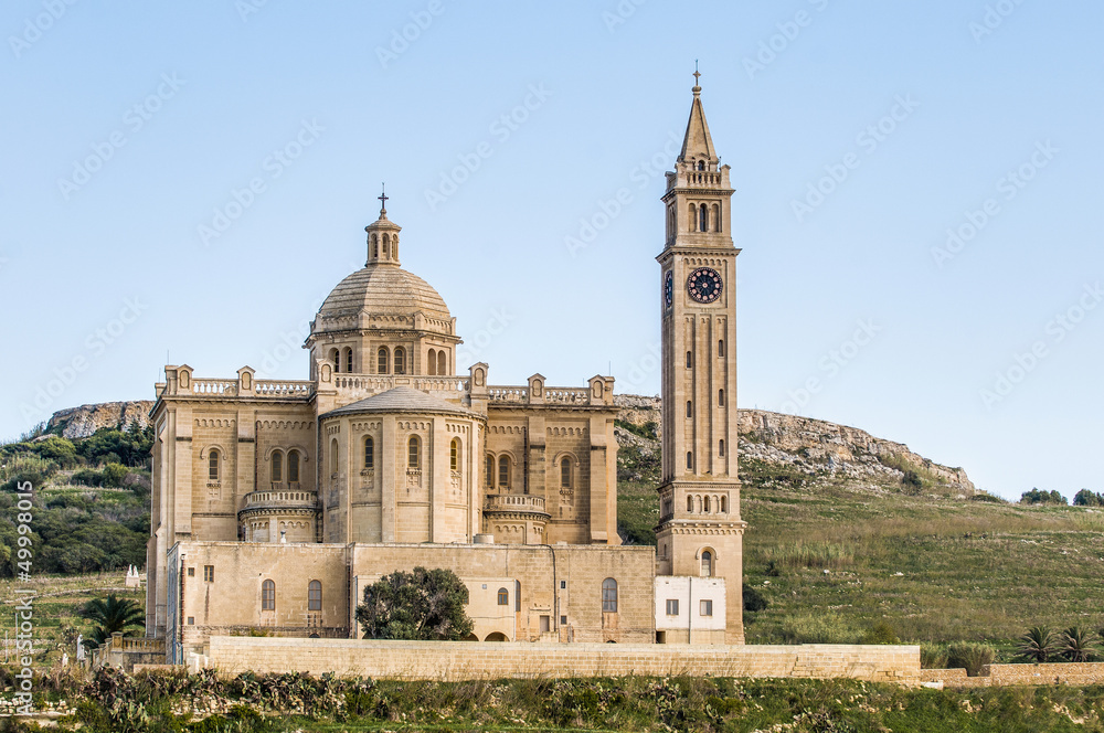 Ta' Pinu church located near Gharb in Gozo, Malta