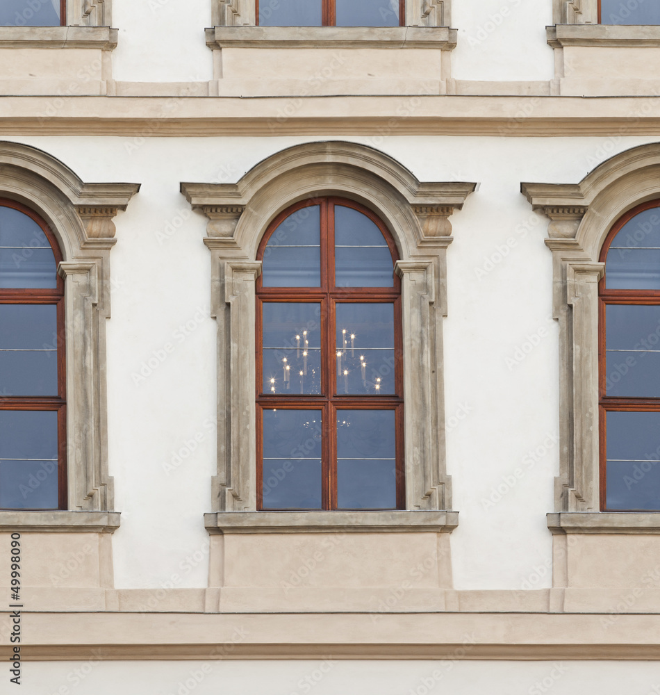 windows of Renaissance Wallenstein palace Prague windows of Renaissance Wallenstein palace Prague