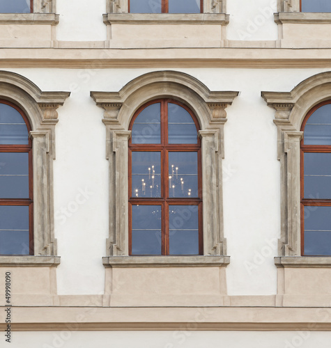 windows of Renaissance Wallenstein palace Prague 