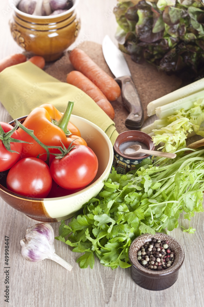 fresh vegetables on a table fresh vegetables on a table