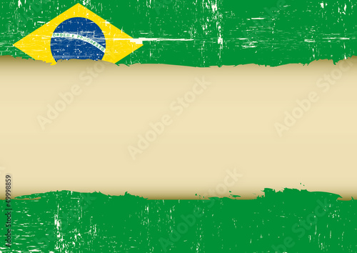 Brazilian scratched flag