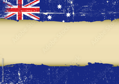Australian scratched flag