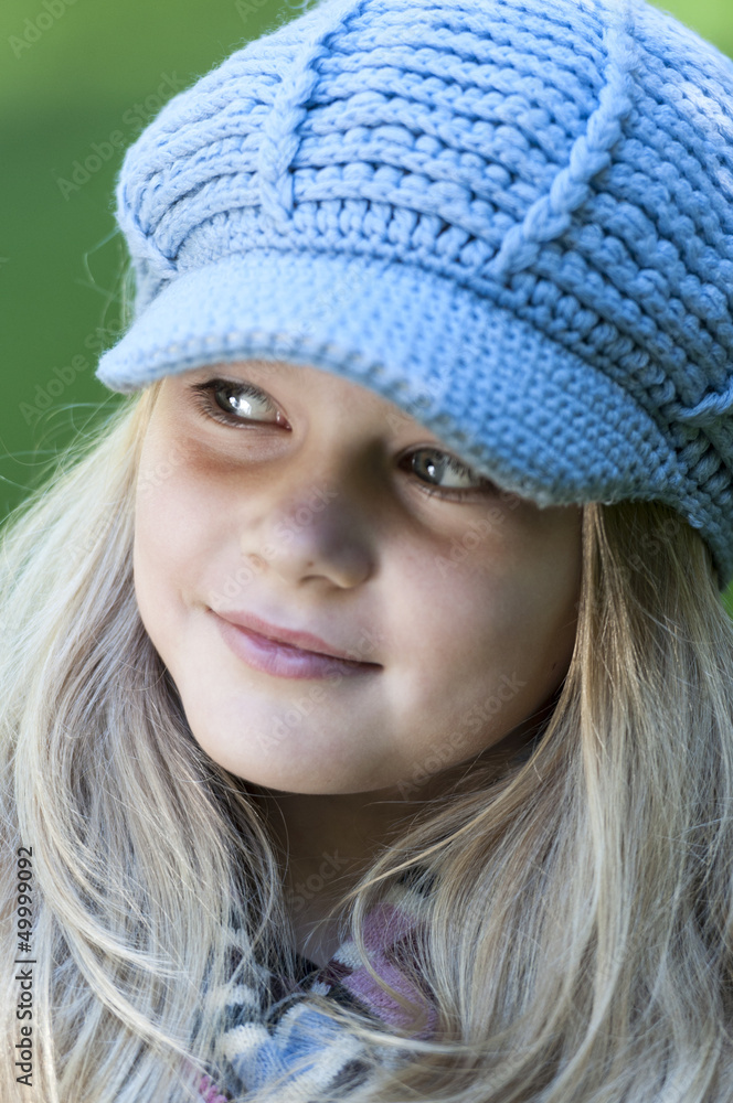 Blond girl with cap Blond girl with cap