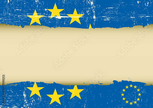 European scratched flag