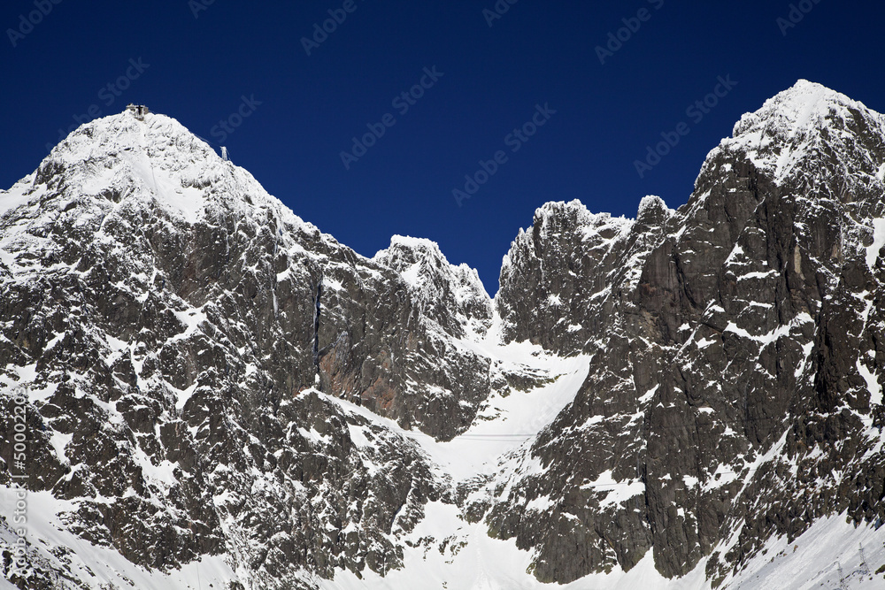 Lomnicky stit - peak in High Tatras mountains, Slovakia