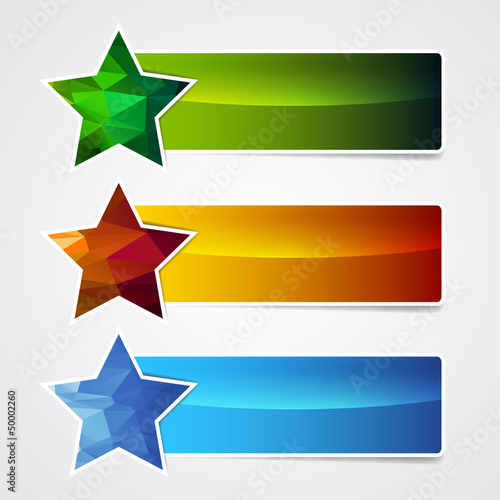 polygonal star banner