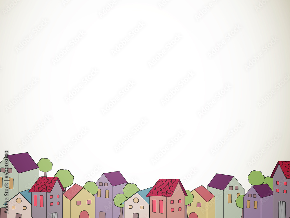 Vector Illustration of Decorative Houses