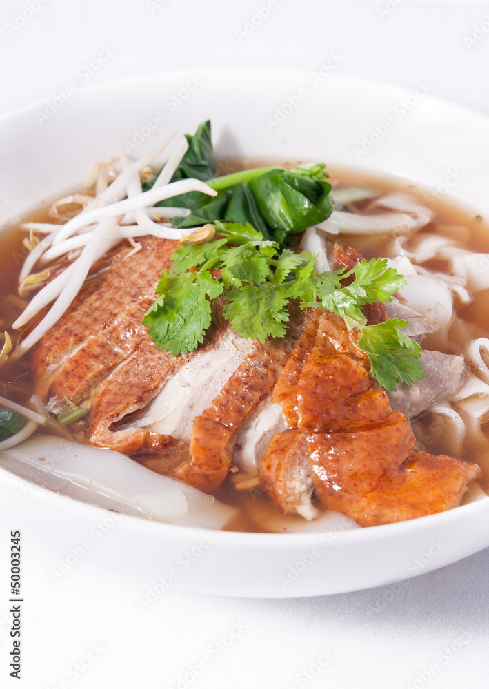 asian Peking Duck noodle soup